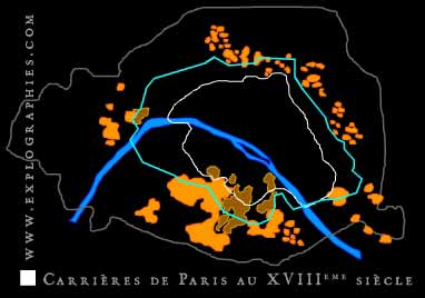 Plan des Carrieres de Paris